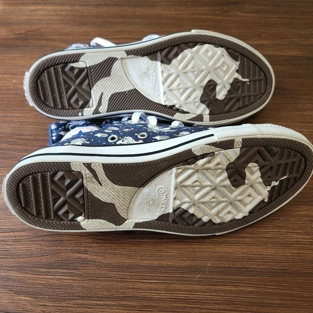 Converse All Star Unicons High Tops Y5 W7 Navy White Unicorns Fun Back to School